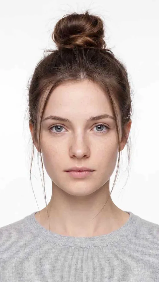Studio portrait, hair up